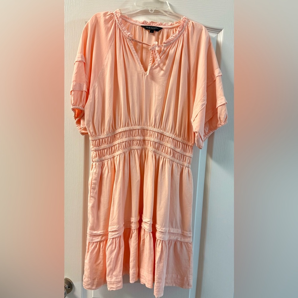 Peach Short Sleeve Dress